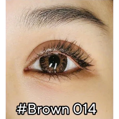 Áp tròng ADRIA màu Brown 014 minh họa trên mắt