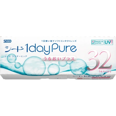 Áp tròng 1 ngày SEED 1dayPure Moisture – hộp 32 chiếc, mặt trước