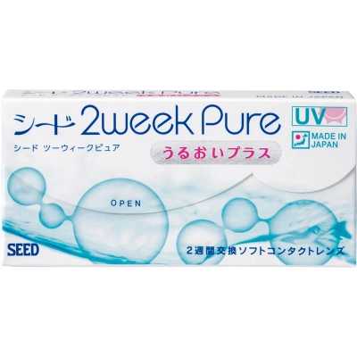 Áp tròng 2 tuần SEED 2weekPure UP – hộp 6 chiếc, mặt trước