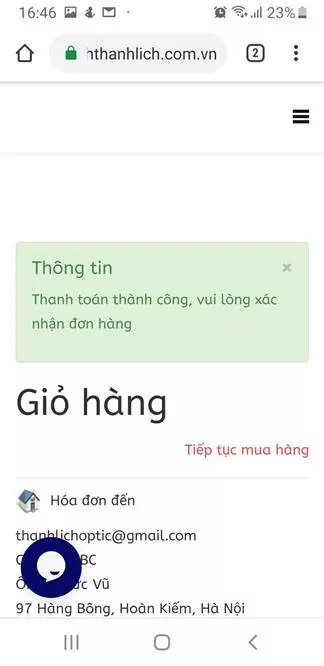 Xác nhận đơn hàng 
